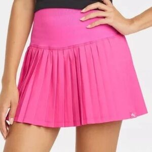 JOY LAB Hot Pink Pleated Mini Tennis Pickleball Skort Skirt